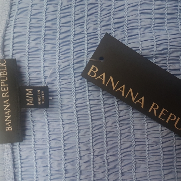 NWT Banana Republic periwinkle puff-sleeve croptop - Picture 5 of 5